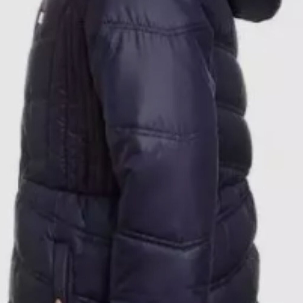 Tommy Hilfiger Girls' Long Length Heavyweight Puffer Jacket with Polar Fleece - Picture 3 of 6